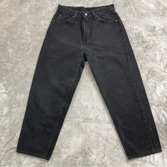 Vintage Levi’s 960 Orange Tab Jeans Black Size 10 High Waisted Loose Mom Fit 90s - Picture 1 of 8